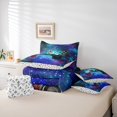 thumbnail image 5 of Manfei 3D Cyan Gamepad Bedding Comforter Set 7pcs, Mystic Glitter Galaxy Queen Bedding Sets, Teen Boy Girl Kid Reversible Queen Sheet Sets, Lightweight Room Decor, 5 of 7