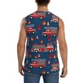 thumbnail image 4 of Haiem Men's Fire Truck 1 Print Tank Tops Summer Sleeveless Cut Off Workout T-Shirts Fitness Vest Athletic Undershirts-Large, 4 of 8