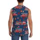 thumbnail image 4 of Balery Fire Truck 1 Camisetas sin mangas para hombre, absorbe la humedad y protege contra el mal olor.-3X-Large, 4 of 7