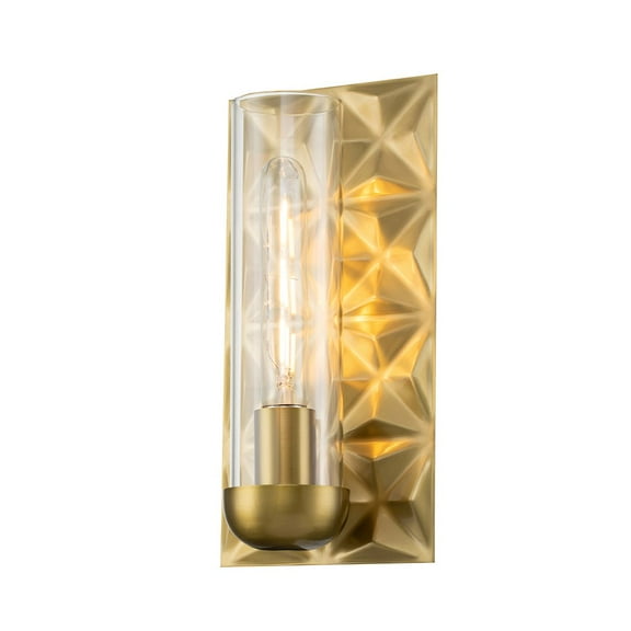 Lucas McKearn Alpha 1 Light Sconce in Aged Brass