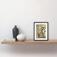 thumbnail image 2 of Lemur Vibrant Portrait Folk Art Watercolour Painting Artwork Framed Print Wall Art 9X7 Inch, 2 of 5