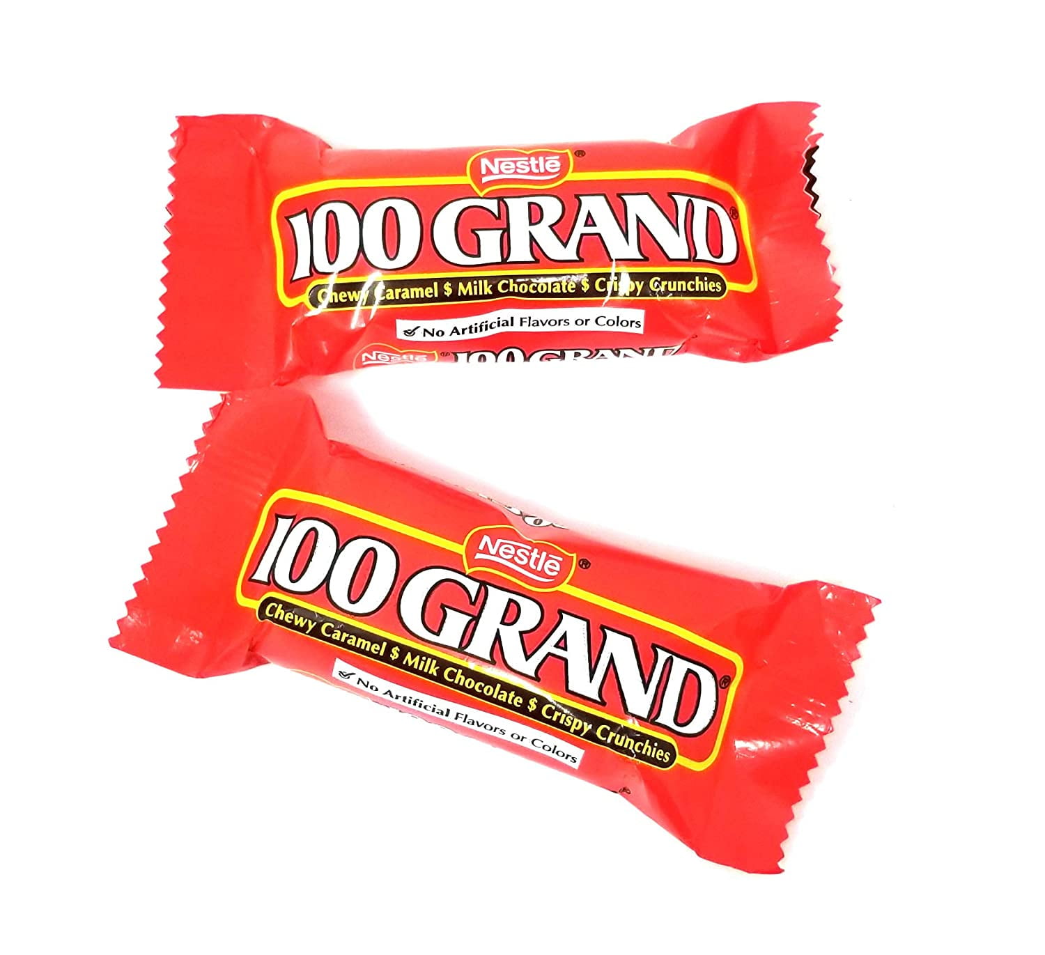 Nestle 100 Grand Milk Chocolate Candy Bar Fun Size, Chewy Caramel Treat, 2 Lbs