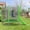 Green, variant on Ambifirner 7FT Trampoline for Kids with Safety Enclosure Net, Slide and Ladder, Easy Assembly ,Regular Hexagon Outdoor Recreational Trampoline