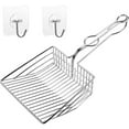 thumbnail image 1 of Pala para arena para gatos QUALIALL totalmente de metal con soporte, tamaño jumbo, 1 of 9
