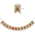 thumbnail image 3 of Wedding Banner-Just Married Banner Burlap Heart Patterns Romantic Wedding Decoration, 3 of 6