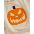 thumbnail image 7 of Suealasg Toddler Girl Boy Halloween Sweatshirt Long Sleeve Round Neck Pumpkin Embroidered Pullover Tops 1T 2T 3T 4T 5T Little Boy Girl Fall Winter Clothes, 7 of 7