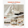thumbnail image 3 of KFFKFF 17-Item Cookware Collection, Nonstick Granite Construction, Suitable for Induction Stoves, Comprehensive Kitchen and RV Cooking Kit including Fry, Sauce, Saute Pans, Reinforced Glass Covers, 3 of 10
