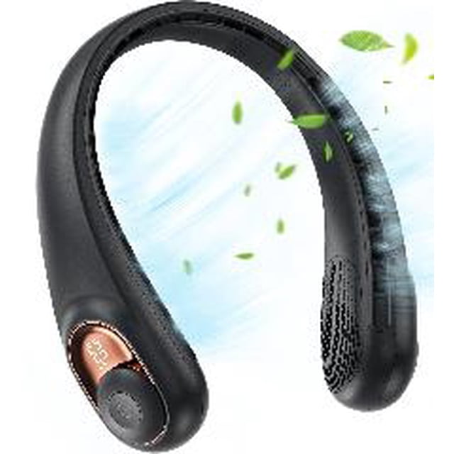 Ventilador de cuello JIAGE Batería recargable portátil 5200 mAh color negro