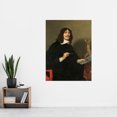 thumbnail image 2 of Van Honthorst Portrait Of An Artist Painting Extra Large XL Wall Art Poster Print, 2 of 3