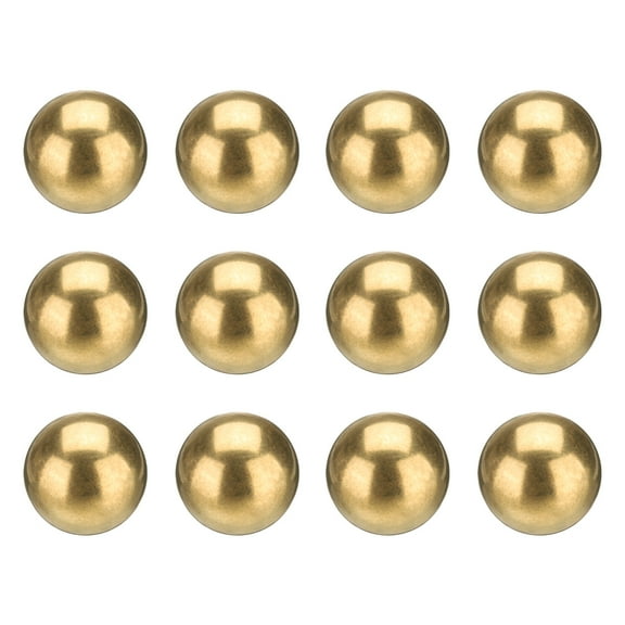 Uxcell 12 Pcs Bearing Balls, 11mm Diameter Precision Solid Brass Bearing Balls Industrial Brass Ball Spheres for Machinery, Automotive, and DIY