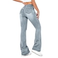 thumbnail image 3 of Xugsiok Womens Bootcut Jeans Fashion Versatile Straight Leg Denim Long Pants with Pockets, 3 of 8