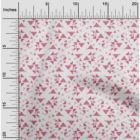 oneOone Organic Cotton Voile Fabric Triangle Geometric Print Fabric BTY 42 Inch Wide