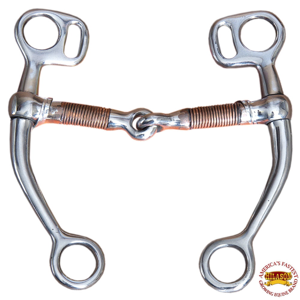 5" Hilason Western Horse Steel Mouth Bit W/ Copper Roller