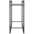 thumbnail image 4 of Soporte para leña VidaXL, acero negro, duradero, 4 of 7