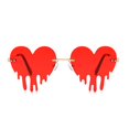 thumbnail image 3 of Gafas de sol con forma de corazón y llamas rojas para mujer y hombre, gafas de fiesta sin montura con diseño de corazón y llamas derretidas para disfraz de Halloween, 3 of 5