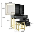 thumbnail image 2 of Makeup Vanity Desk with Mirror and Lights, Dressing Table with Sliding LED Lighted Mirror, Charging Ports, 4 Drawers, Hidden Storage & Hair Dryer Holder, 2 of 7