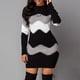 thumbnail image 2 of Vestido de manga larga con cuello alto para mujer, minivestido de punto acanalado, informal, elegante, cálido, otoño e invierno, 2022, 2 of 7