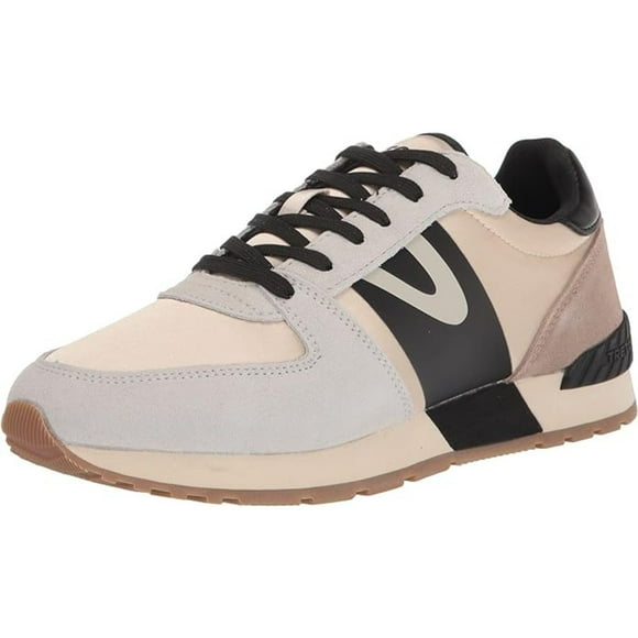 TRETORN womens Women's Lace-up Loyola Women s Lace Up Casual Fashion Sneakers Shoes with Classic Vintage Style, White/Taupe/Black, 9.5 US