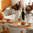 thumbnail image 4 of Hello Fall Maple Leaves Pumpkin Gnomes Buffalo Plaid Placemats Set of 6 for Dining Table 12 x 18 Inch Seasonal Autumn Harvest Holiday Rustic Vintage Thanksgiving Table Mats, 4 of 7