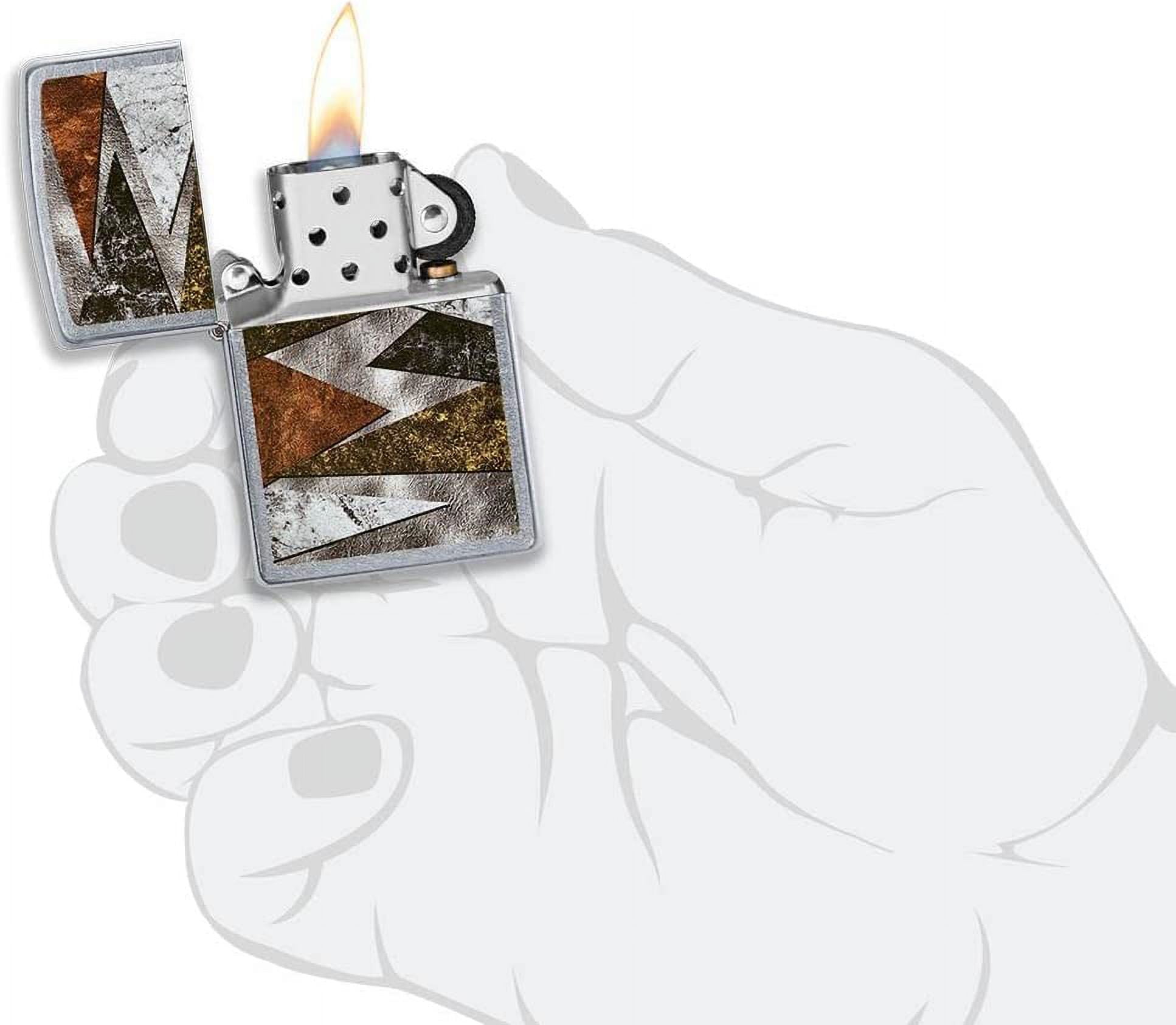 Zippo Lighter - Personalized Customize Message Engrave on Backside for Pattern Design #49669