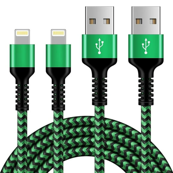 Lightning Cables,Lightning Cable 6ft,Haoano USB A Cables to Lightning Cables 2PACK USB to Lightning Cable 6ft Fast Charger Charging Cable Cords,Green