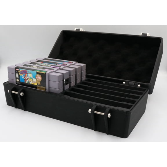 SNES Cartridge Compatible Rugged Protective Carrying Case - Holds 10 Games