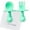 Mint, variant on Grabease Baby Feeding Utensil Set - Ergonomic Self-Feeding & Toddler Spoon & Fork - Sturdy Plastic Training Silverware for Toddlers - Travel Pouch & Silverware for 1-Year-Olds - Lavender, Pack of 1