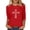 Red, variant on DDAPJ pyju Christian Cross Graphic T-Shirts for Women 3/4 Sleeve Crewneck Tee Shirt Jesus Devotee Gift Tops Pink XL