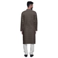 thumbnail image 3 of Atasi Kurta Décontracté Boutonné en Rayonne Imprimée de Designer avec Pyjama pour Hommes, 3 of 4
