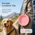thumbnail image 4 of Aoznliie Travel Dog Bowls, Lightweight Collapsible Silicone Dog Bowl for Camping, 5.1x5.1x0.5 inch Portable Dog Water Bowl for Walking Travel, Pink, 4 of 6