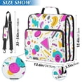 thumbnail image 2 of FORMRS Zipper Binder with Shoulder Strap 2-inch Ring 500 Sheet Capacity File Bag, Purple Abstract Shapes, 2 of 5