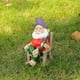 thumbnail image 4 of Gnomo de jardín al aire libre Decoración de jardín con estatua de jardín de resina de gnomo de jardín chistoso divertido para jardín en casa Niños al aire libre Niños Niñas (mecedora, 15 x 8 x 12,5 cm JFHHH pequeña, 4 of 5
