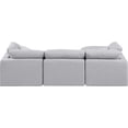 thumbnail image 3 of Meridian Furniture Indulge 105" Linen Fabric L-Shaped Modular Sectional in Gray, 3 of 10