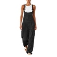 thumbnail image 6 of QSAWXQZ Womens Wide Leg Cargo Overalls Adjustable Straps Sleeveless Pockets Bib Jumpsuit Casual Pants XL, 6 of 6