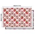 thumbnail image 6 of Pink Cow Strawberry Hat Pattern Summer Placemats Table Placemats Set Of 4-Linen Kitchen Washable Placemats Table Mats 11.8"x17.7" Non-Slip Heat Resistant, 6 of 6