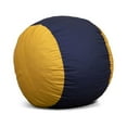 thumbnail image 3 of Big Joe Fuf 4Ft Foam Bean Bag Chair with Removable Cover for Kids, Teens, Collegiate Blue/Gold Velveteen, Durable Woven Polyester, 4 foot Large Reading and Gaming Seat, 3 of 10