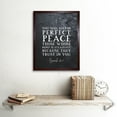 thumbnail image 2 of Isaiah 26:3 Perfect Peace They Trust In You Christian Bible Verse Quote Scripture Typography Art Print Framed Poster Wall Decor 12x16 inch, 2 of 5