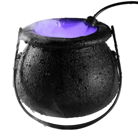 Halloween Witch Cauldron Fog Maker 12 LED Lights, Halloween Party Mist Maker, Water Fountain Fog Machine, Halloween Indoor/Outdoor Decoration Lights