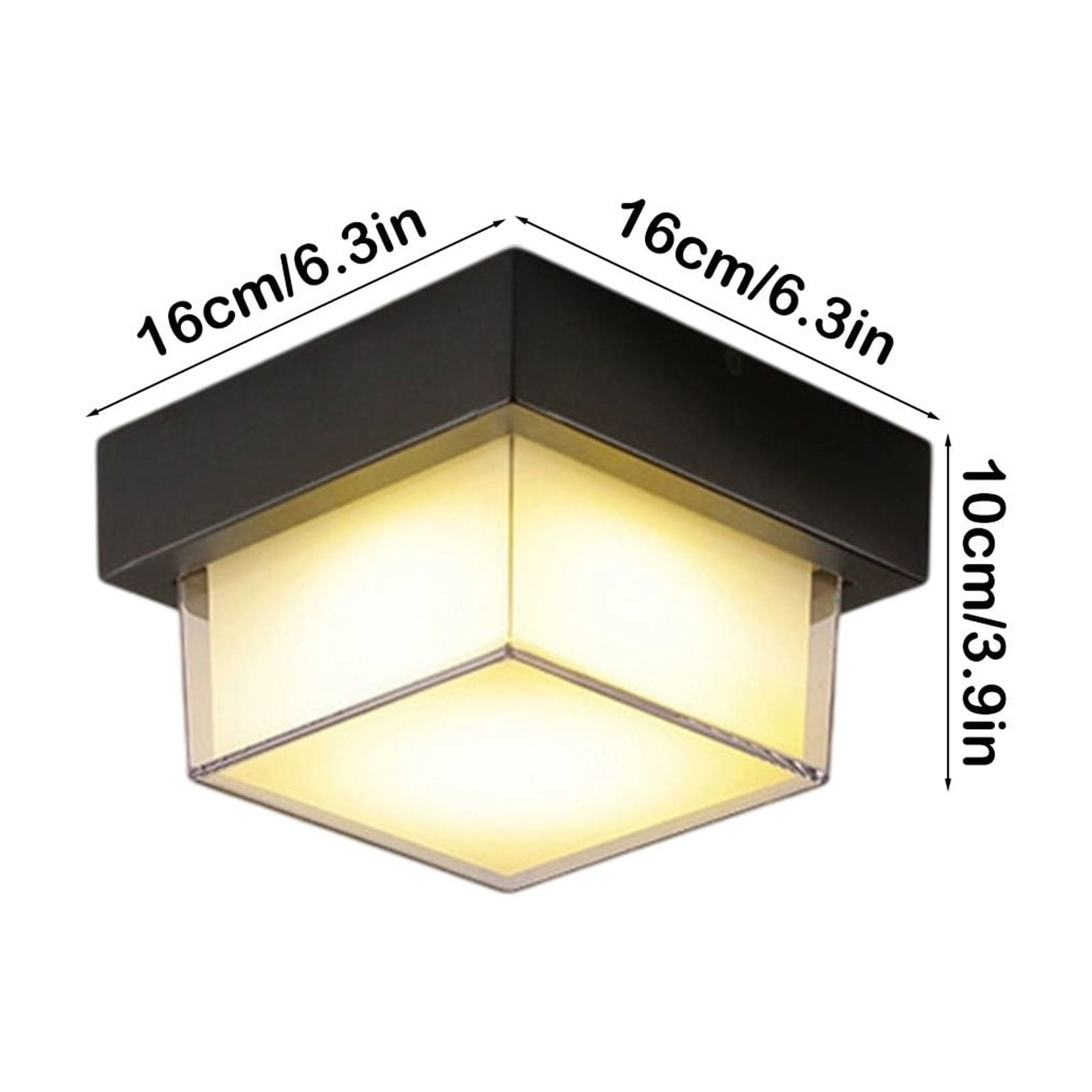 Nsxcdh Outdoor Lighting Waterproof Ceiling Light Modern LED Wall Fixture Balcony Porch Hallway Lamp Easy-Mount Exterior Light Courtyard Entrance Use Gift