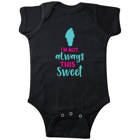 

Inktastic I m Not Always This Sweet Ice Cream - Blue Pink Gift Baby Boy or Baby Girl Bodysuit