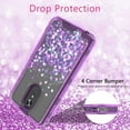 thumbnail image 6 of LG Stylo 4 Case, LG Stylo 4 Plus Case, LG Stylo 4 Phone Case,Three Layer Hard Clear Glitter Sparkle 3D Flowing Liquid Heavy Duty Sturdy Shockproof Protective Bling Case for LG Stylo 4 - Purple, 6 of 6