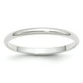 thumbnail image 1 of Diamond2Deal 14K Or Blanc 2mm Bande de Mariage Légère Demi-Ronde pour Femmes Taille 4, 1 of 1