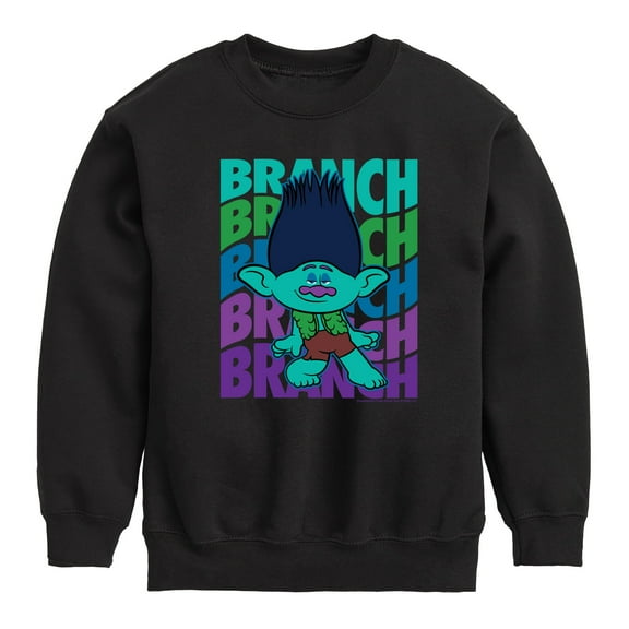 Trolls - Branch Stacked - Toddler & Youth Crewneck Fleece Sweatshirt