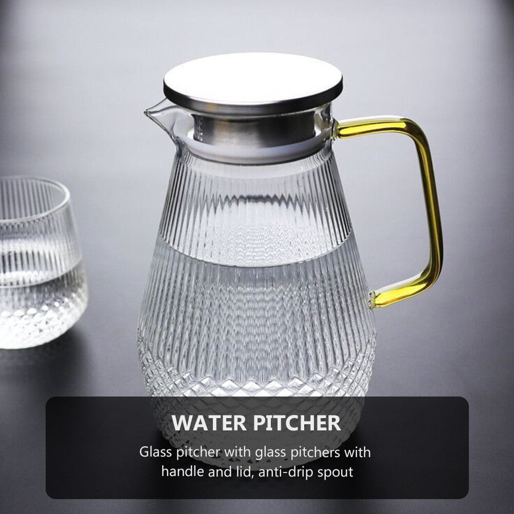 SEWCHICS Water Pitcher Glass Assorted Color 1Pc 4.52X4.52X8.06in