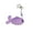 Purple, variant on Lightweight User Friendly Crochet Fish Keychain Phone Strap Handmade Design