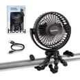 thumbnail image 2 of Hoovy Portable & Rechargeable Stroller Fan with Flexible Tripod Legs, Black, 2 of 10