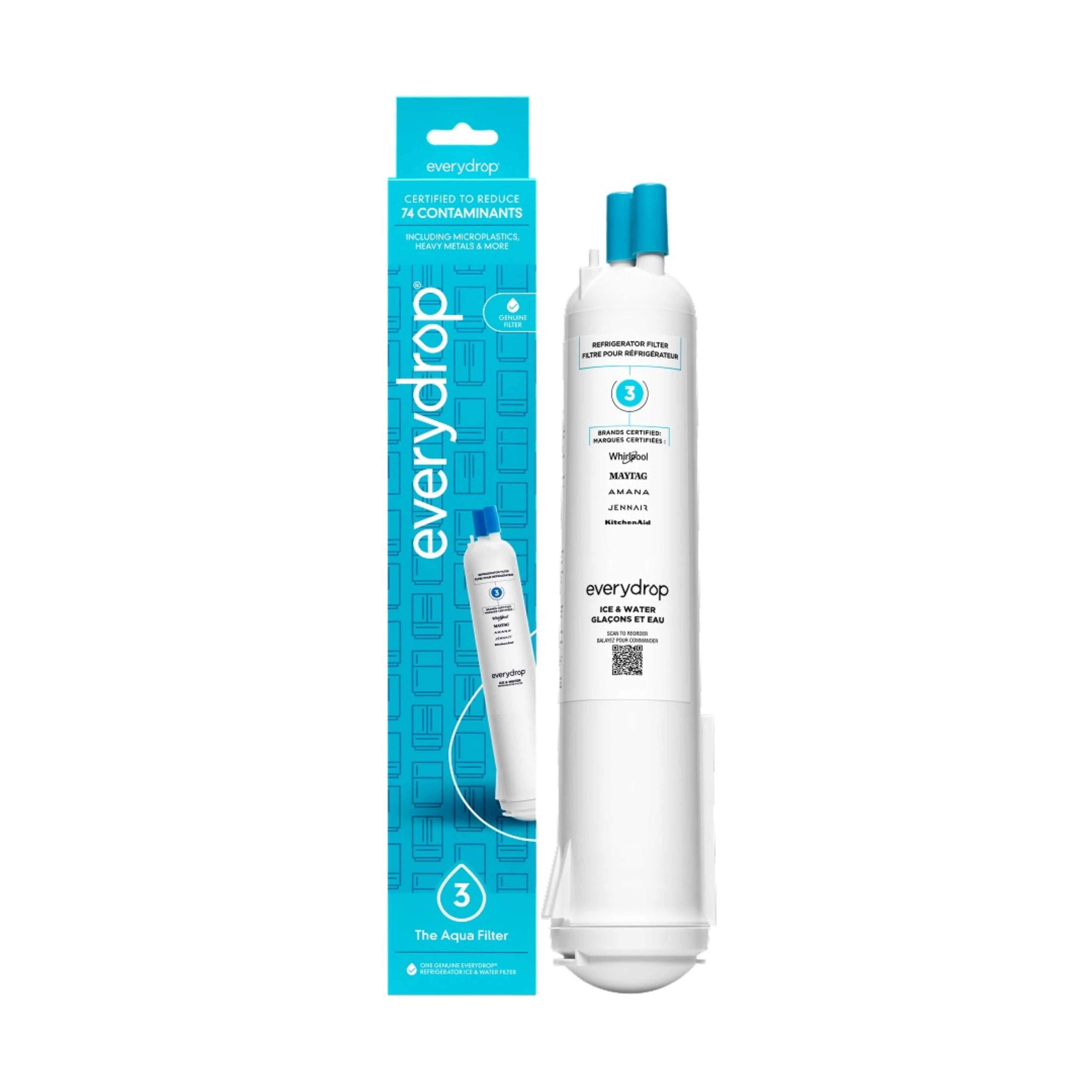 Whirlpool Everydrop Ice and Water Refrigerator Filter 3, EDR3RXD1