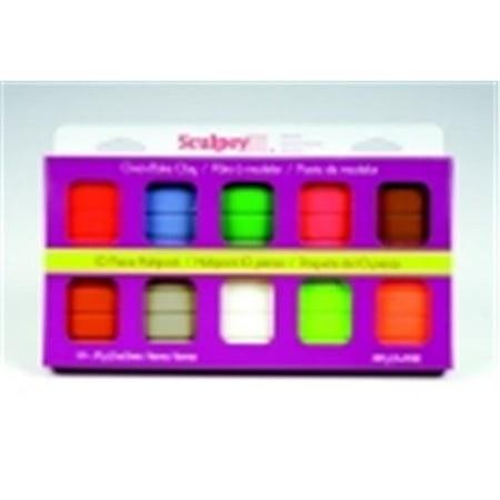 Sculpey Non-Toxic Polymer Modeling Compound Multi-Pack - 2 Oz. - Pack 10