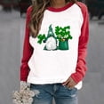 thumbnail image 2 of QIPOPIQ T-Shirts à Manches Longues Col Rond pour Femmes T-Shirts de la Saint-Patrick T-Shirt Imprimé Trèfle T-Shirt Vert Lucky T-Shirts de la Saint-Patrick Hauts Col Rond Offres de Vacances, 2 of 5
