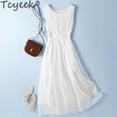 thumbnail image 2 of 100% Tcyeek Vestidos de seda morera para mujer Verano 2024 Elegante blanco puro para mujer Vestido de playa sin mangas para mujer, 2 of 4